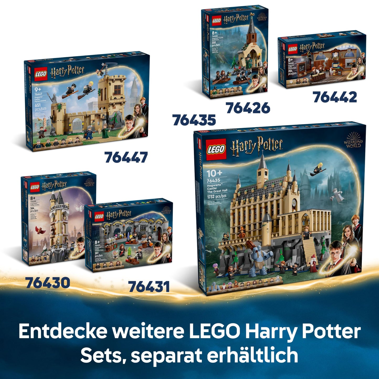 LEGO Harry Potter Hogwarts Castle: Dueling Club, building set with 4 minifigures including Draco Malfoy, Gilderoy Lockhart & Severus Snape, set with tumbling function for boys & girls ages 8+ 76441