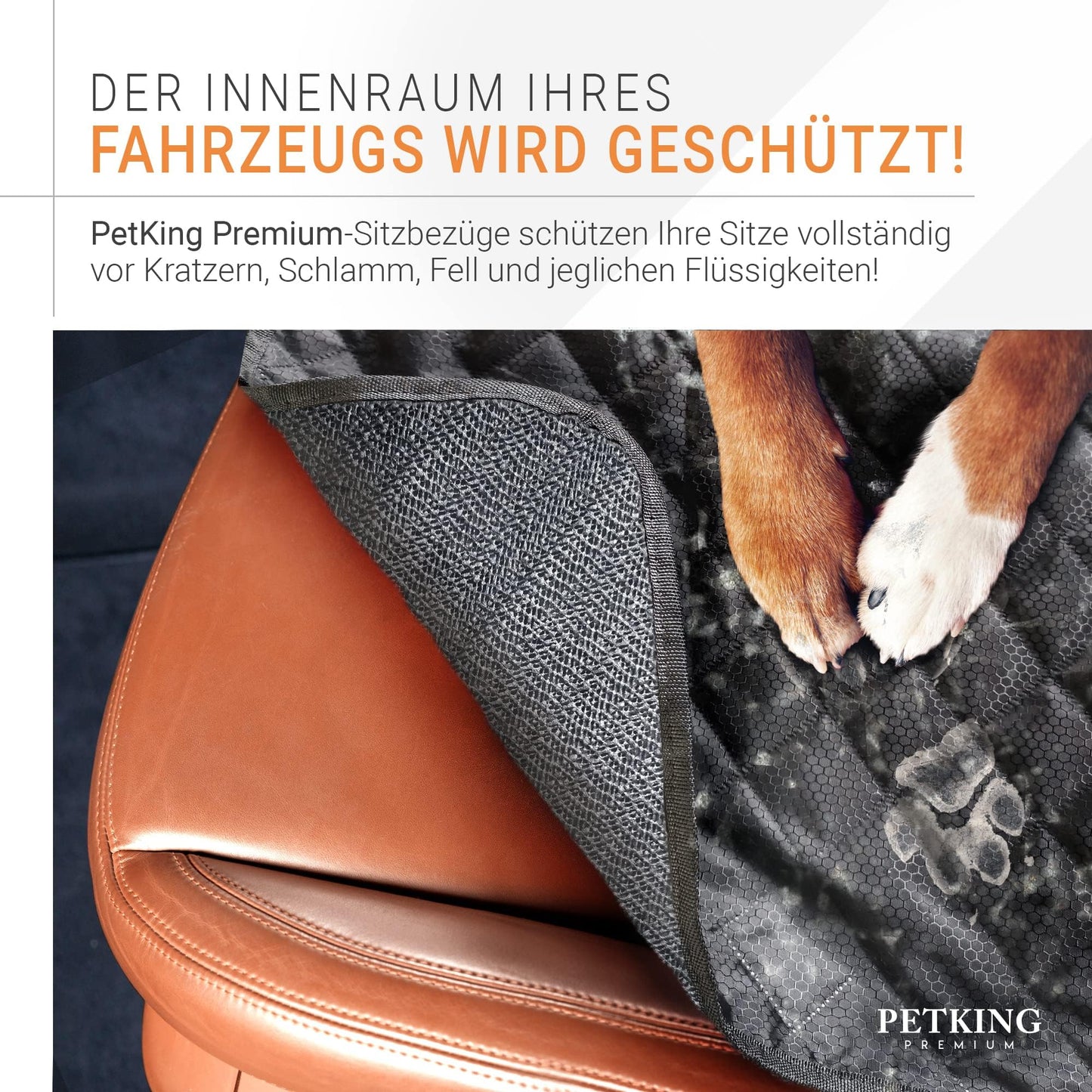 PetKing Premium dog blanket for car back seat, car seat cover, back seat protector, bench cover, car protection blanket.