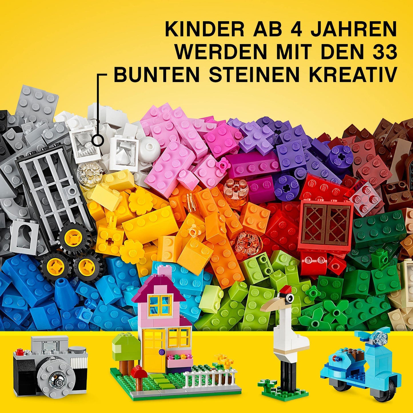 LEGO Classic Large Brick Box, Construction Toy & Classic Pastel Creative Building Set Brick Box, Construction Toy