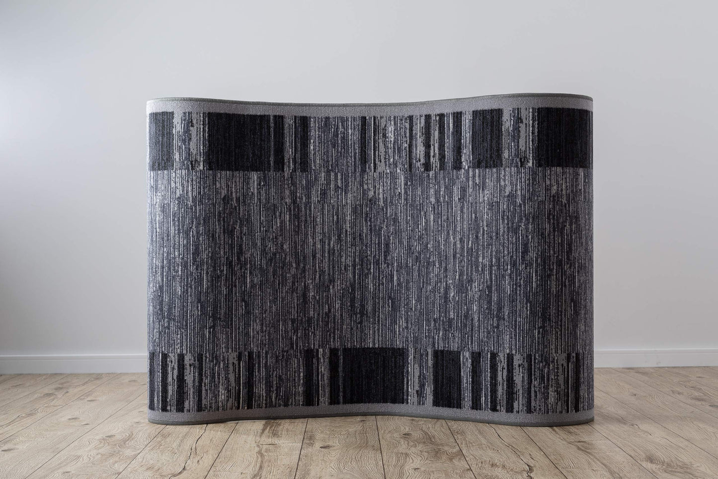 Rugsx Non-Slip Carpet Runner Adagio Gray - Modern short pile for kitchen, hallway & living room, cut to size, 90x190 cm