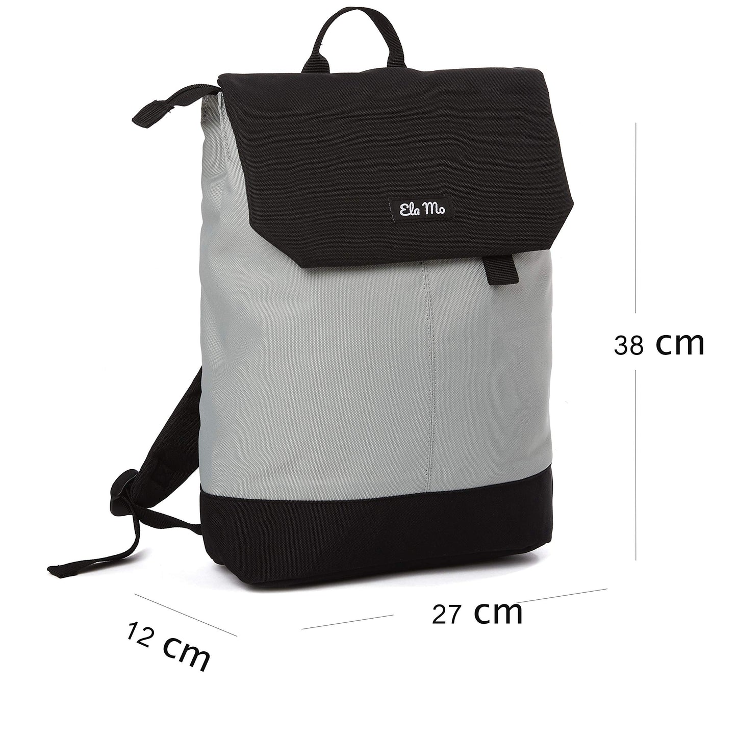 Ela Mo Women's Backpack - Daypack stylish and well thought out - Laptop Backpack for Women - Anti Theft Bag for School, College, Business (The Grey)