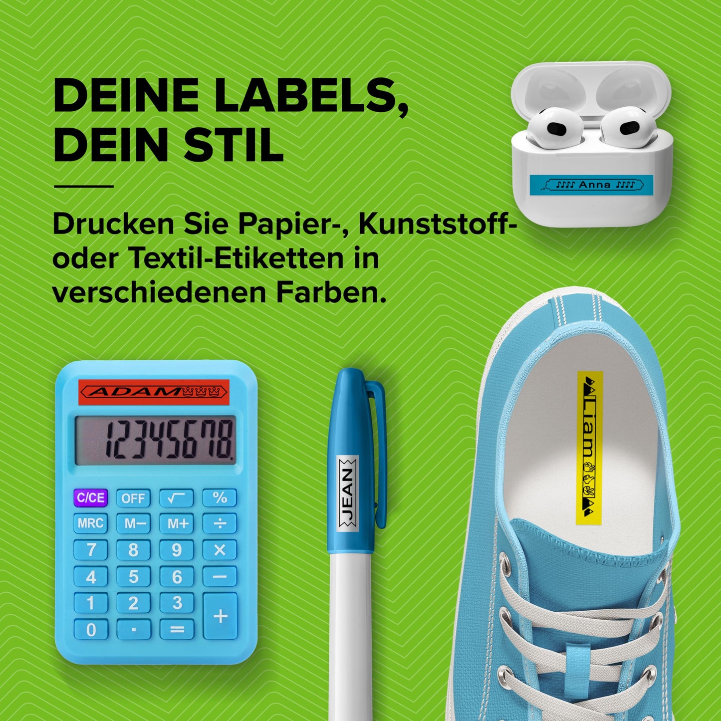 DYMO LetraTag 200B labeling device with Bluetooth. Compact label printer connects via Wireless Bluetooth technology. Includes 1 x paper label in White. Daydream Blue.