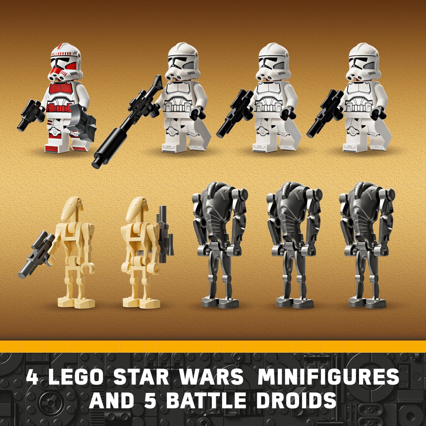 LEGO Star Wars Millennium Falcon, model of a starship from Star Wars & Star Wars Clone Trooper & Battle Droid Battle Pack, toy