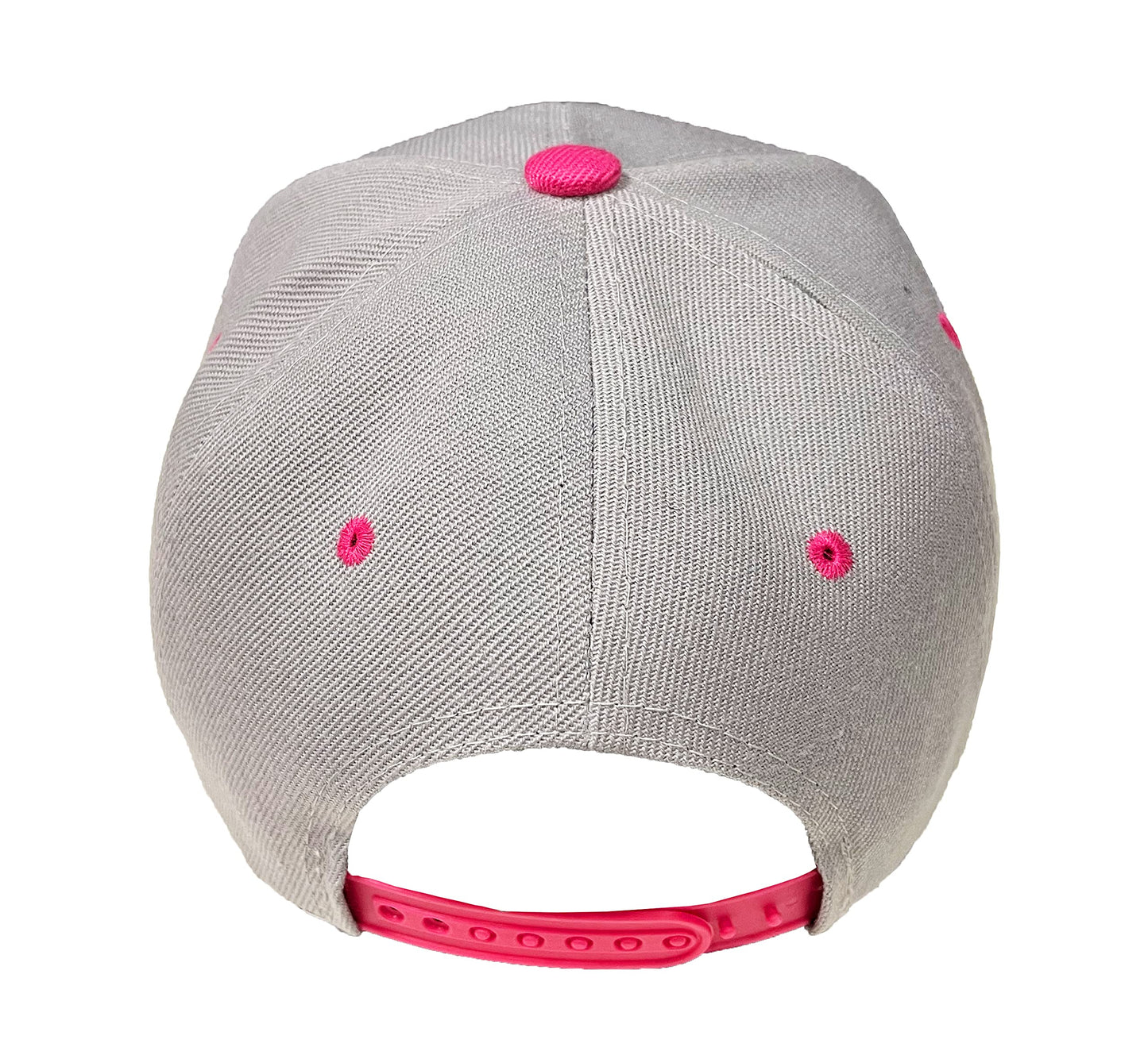 J26 Kids Snapback USA Cap Teen Cap Basecap Trucker Hat NY (Pink Grey)