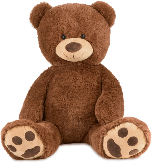 BRUBAKER XXL Teddy bear 100 cm tall - Brown - Soft toy plush toy cuddly toy