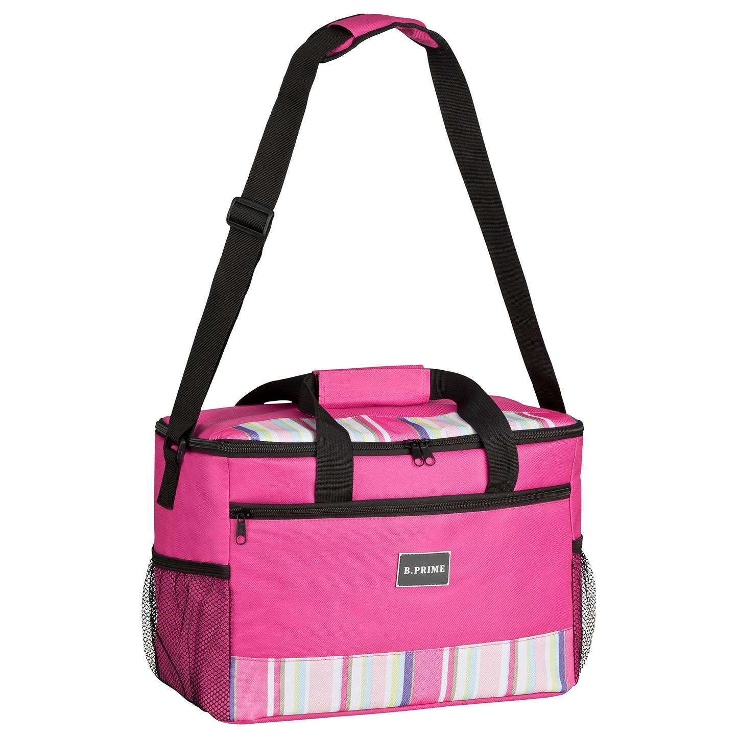 B.PRIME 20L Cooler Bag Classic PINK I 36x26x22cm I Insulated Bag I Lunch Bag I Cooler Box I Picnic Bag I Ice Bag I Camping Bag I Picnic I Outdoor I Travel I Shopping I Car