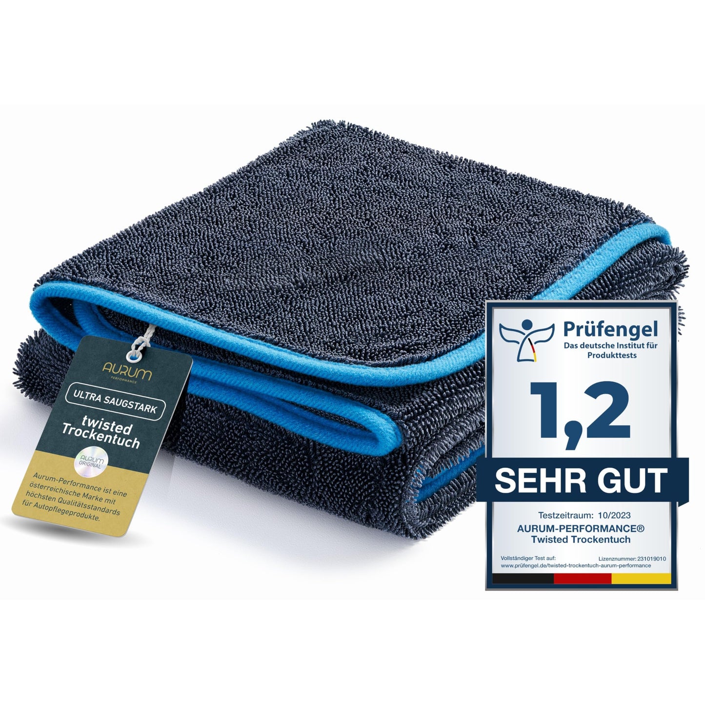 Aurum-Performance® Car Drying Towel ultra absorbent & gentle on paint - Automotive Microfiber Cloth 100% lint-free & washable - Car Microfiber Towels, Microfiber Cloth 90x60 cm