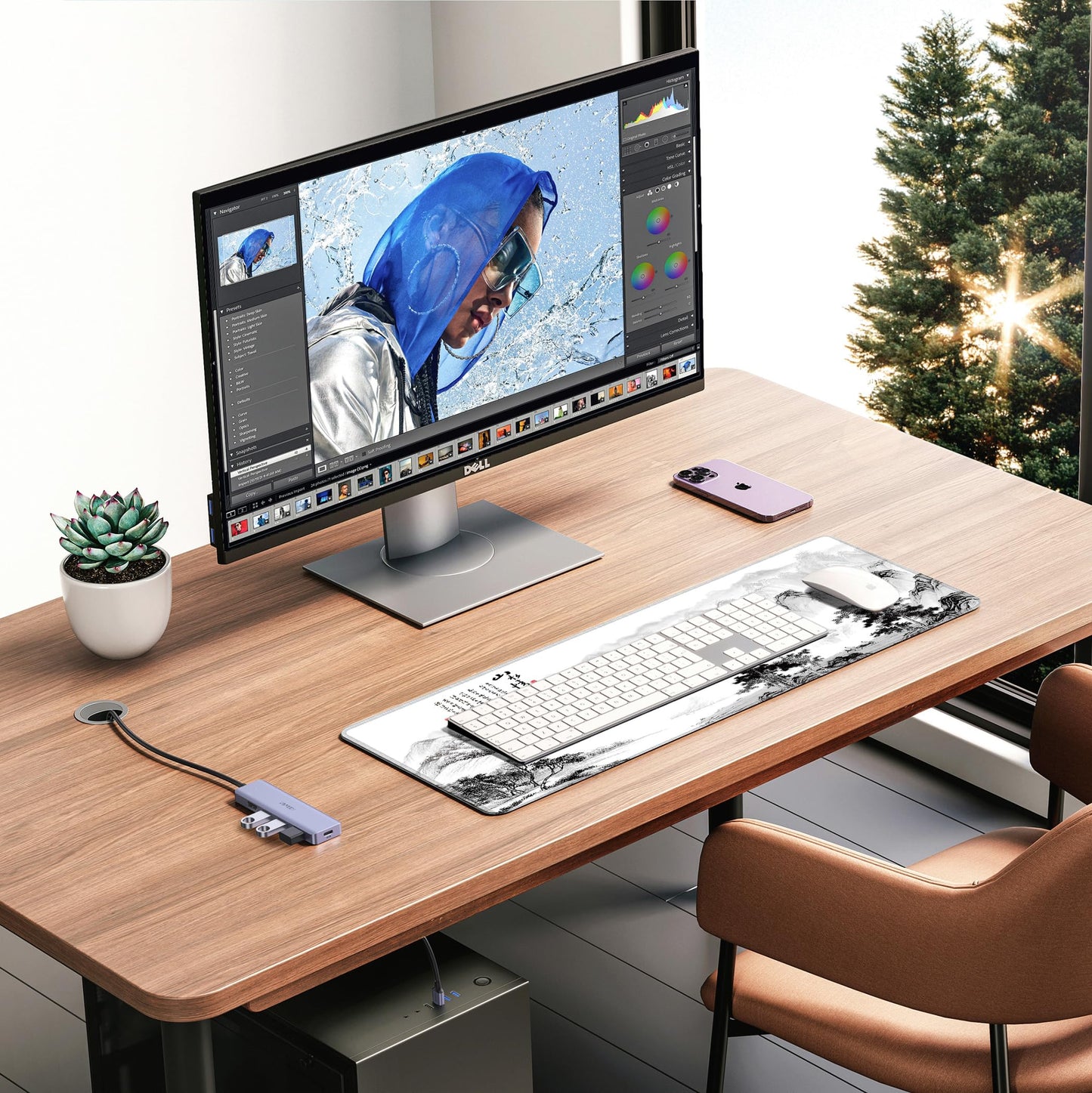 LL-COEUR Large Gaming Laptop Mouse Pad with Design 80x30x0.3cm, Keyboard Mouse Mat XXL Desk Pad Writing Pad (Landscape 2, 800x300x3mm)