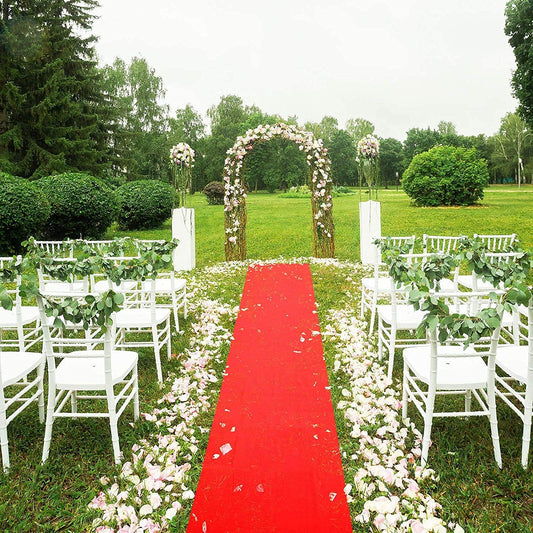 Uyoyous 100x1000cm Red Carpet, Wedding Runner Event Rug 2mm Red Carpet Aisle Runner, disposable mat for wedding, party, ceremony, wedding decoration.