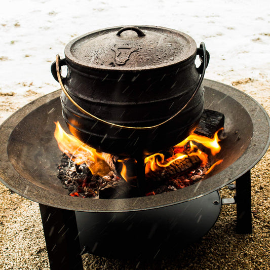 BBQ-Toro Potjie | Cast Iron Cauldron Potjie #4, approx. 12 liters | Cast Iron Pot with legs | South African Dutch Oven | Cooking pot for open fire, Cast Iron Braising Pot with lid | Meat pot