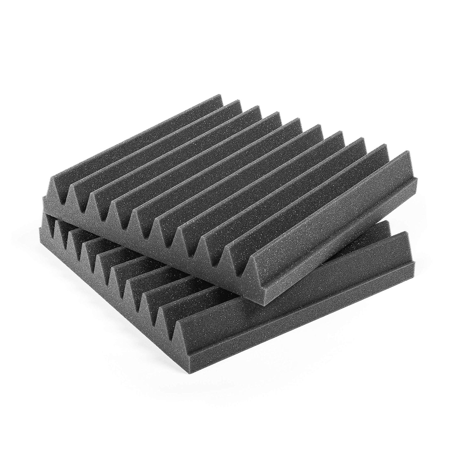 ACOUSPANEL Acoustic Foam 24 Acoustic Panels, 30x30x4cm, Flame Retardant, Soundproofing Wall Sound Absorber Anthracite Gray Uncompressed In Vacuum