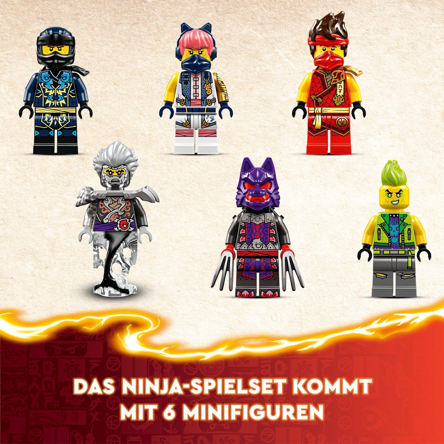 LEGO NINJAGO Tournament Arena Adventure Toy for Kids, Ninja set with 6 minifigures, collectible building set, birthday gift for boys and girls 7+ years old 71818