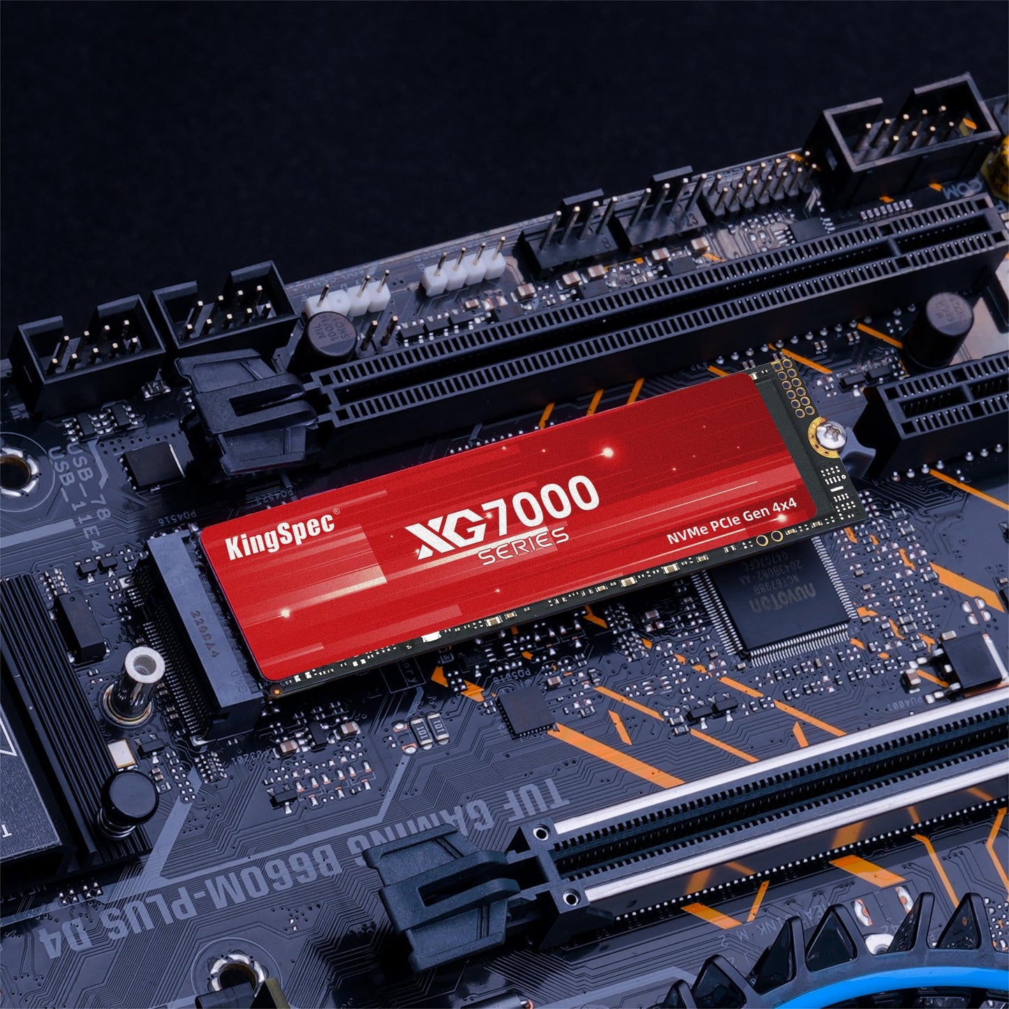 KingSpec XG7000 2TB SSD NVMe M.2, 2280 SSD PCIe 4.0 Gen 4x4, Incredible read/write speeds up to 7400/6600 MB/s, Internal M2 PCIe SSD compatible with gaming console/desktop/gaming laptop.