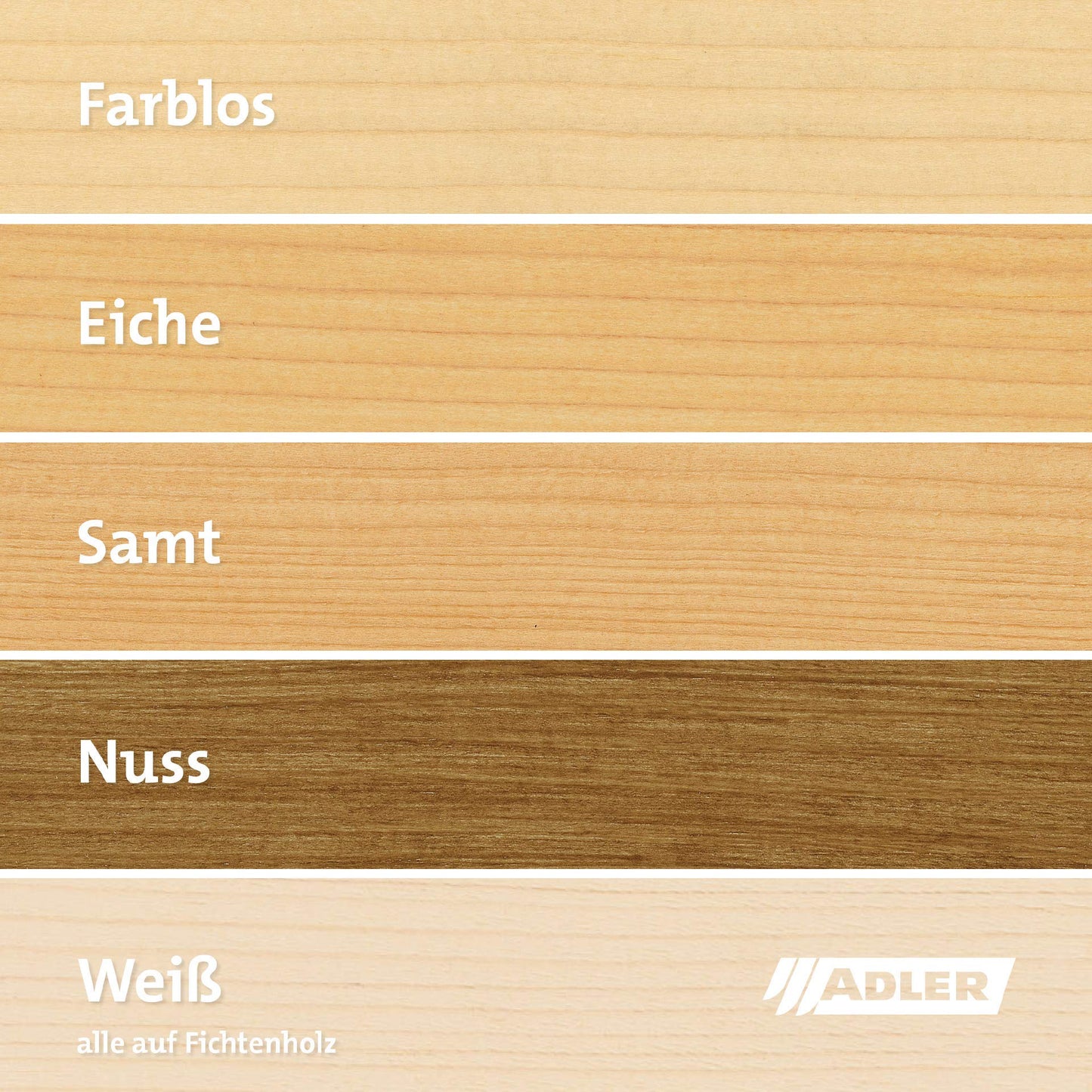 ADLER Interior Stain W10 750ml White eco-friendly wood stain for indoor use water-based interior stain