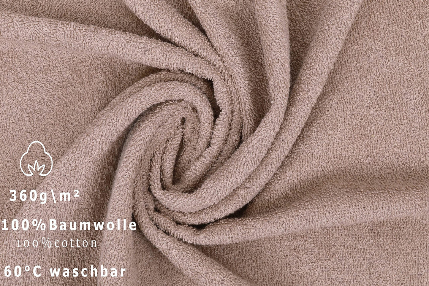 Betz bath towel XXL 100x200 cm - 1 piece - sauna & beach towel made of 100% cotton, 360 g/m² - absorbent & soft - large towel with loop - Berlin series - color Cappuccino.