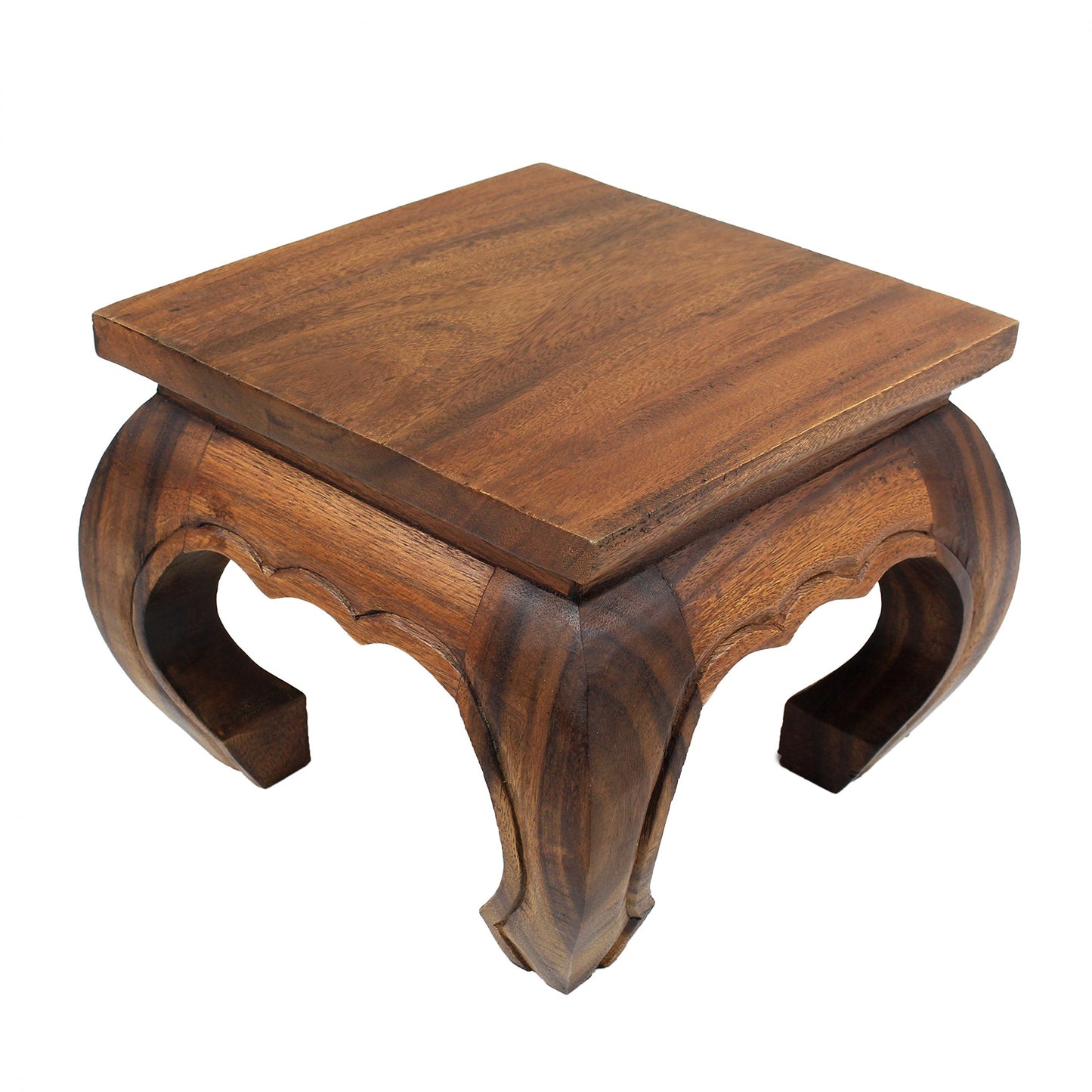 Opium Table Light Brown - 25cm Side Table Plant Stand Thailand Hookah Table Acacia Wood Including Southeast Asia Picture Book as PDF File