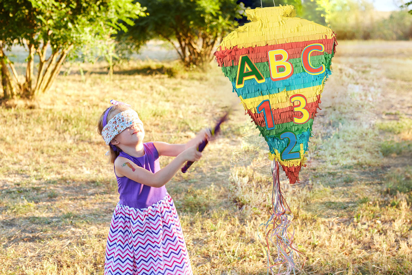 Idena 90125 - 1 Pinata school cone, 1 garland, 1 foil balloon school start, enrollment, school start, decoration, gift