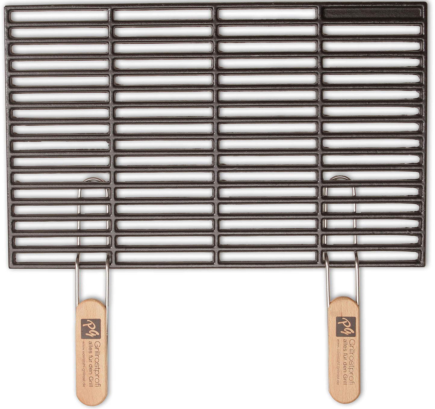GRILLROSTPROFI Cast Iron Grill Grate 54 x 34 cm with detachable handles
