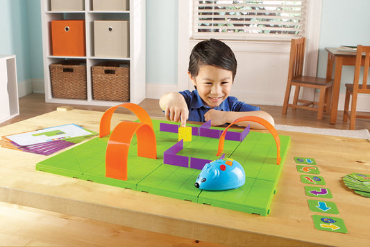 Learning Resources Code & Go Robot Mouse Activity Set, ages 4-8, program robot mouse, strengthens logical thinking and STEM skills.