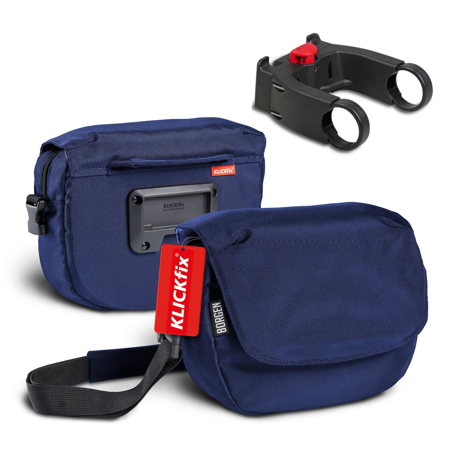 Borrow KLICKfix handlebar bag for bikes - water-resistant and spacious 5 L bike handlebar bag.