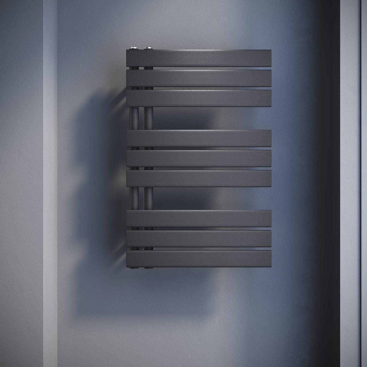 SONNI Flat Panel Towel Radiator 762 x 500 mm Anthracite Towel Warmer Side Connection Towel Heater 679W