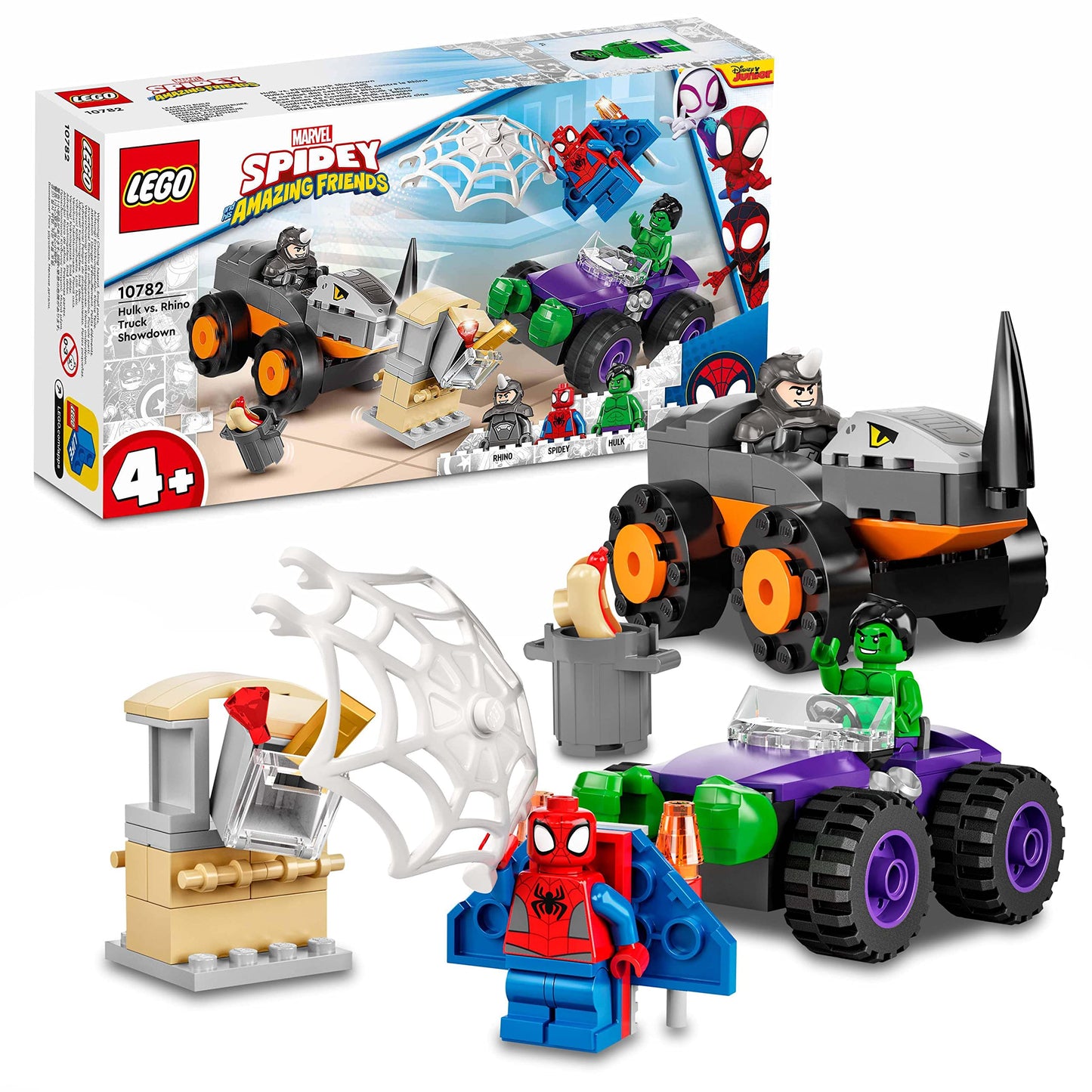 LEGO Marvel Spidey and His Super Friends The headquarters of Spidey's team & Marvel Spidey and His Super Friends Hulks and Rhinos Monster Truck Duel