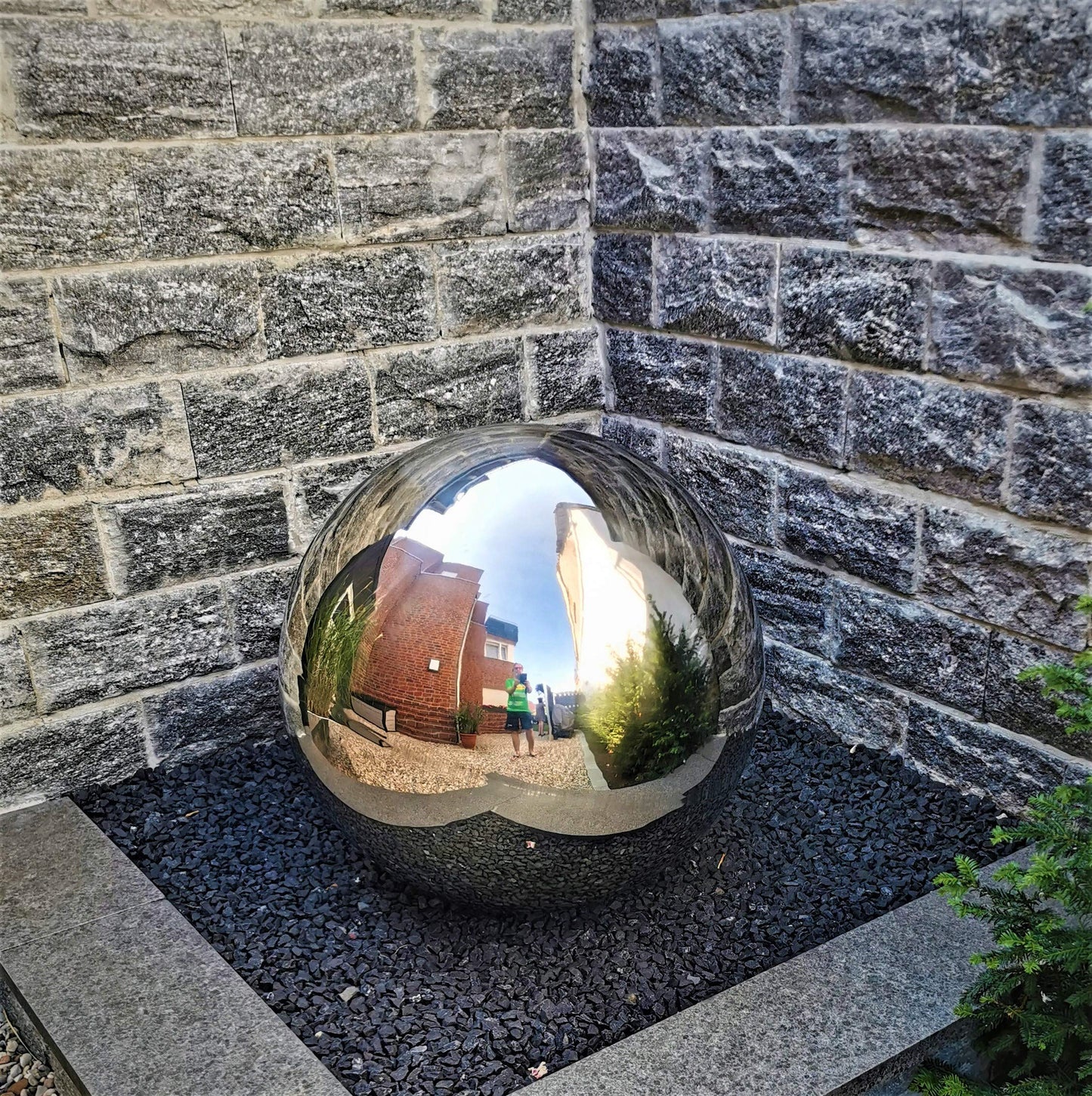 Jürgen Bocker Garden Ambience stainless steel decoration ball 35 cm polished stainless steel ball