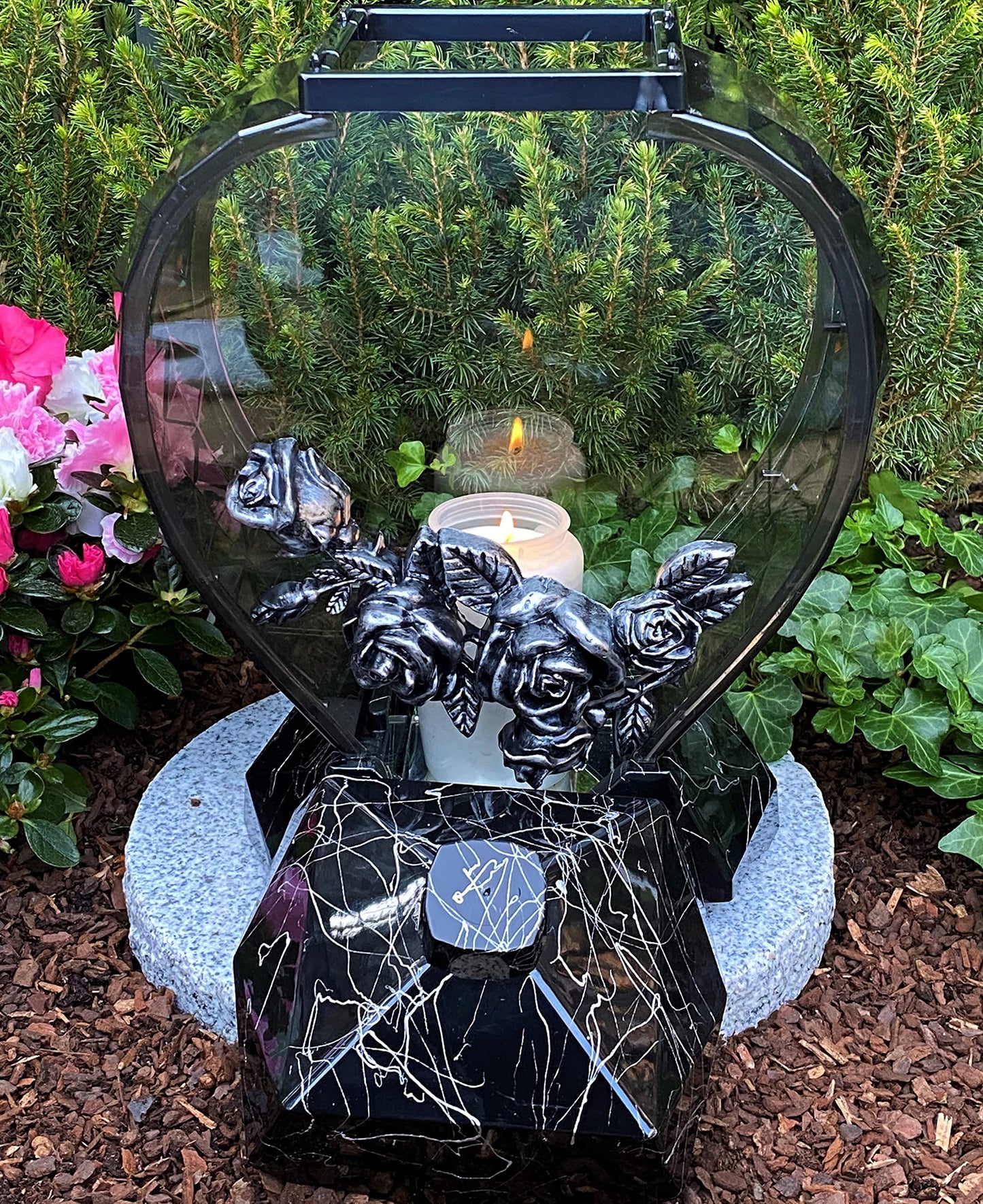 Grave lamp lantern heart shape grave light candle grave candle grave decoration 33 cm H.! Grave decoration new model incl. candle, HEART-1