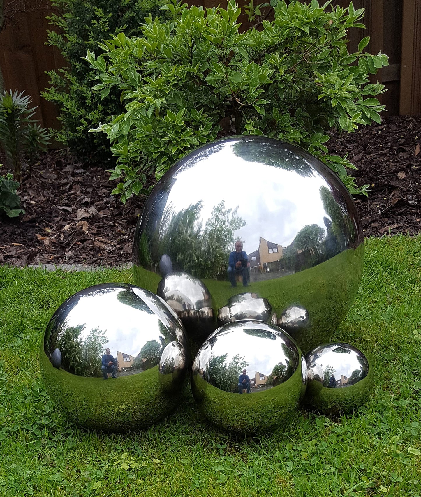Jürgen Bocker Garden Ambience stainless steel decoration ball 35 cm polished stainless steel ball