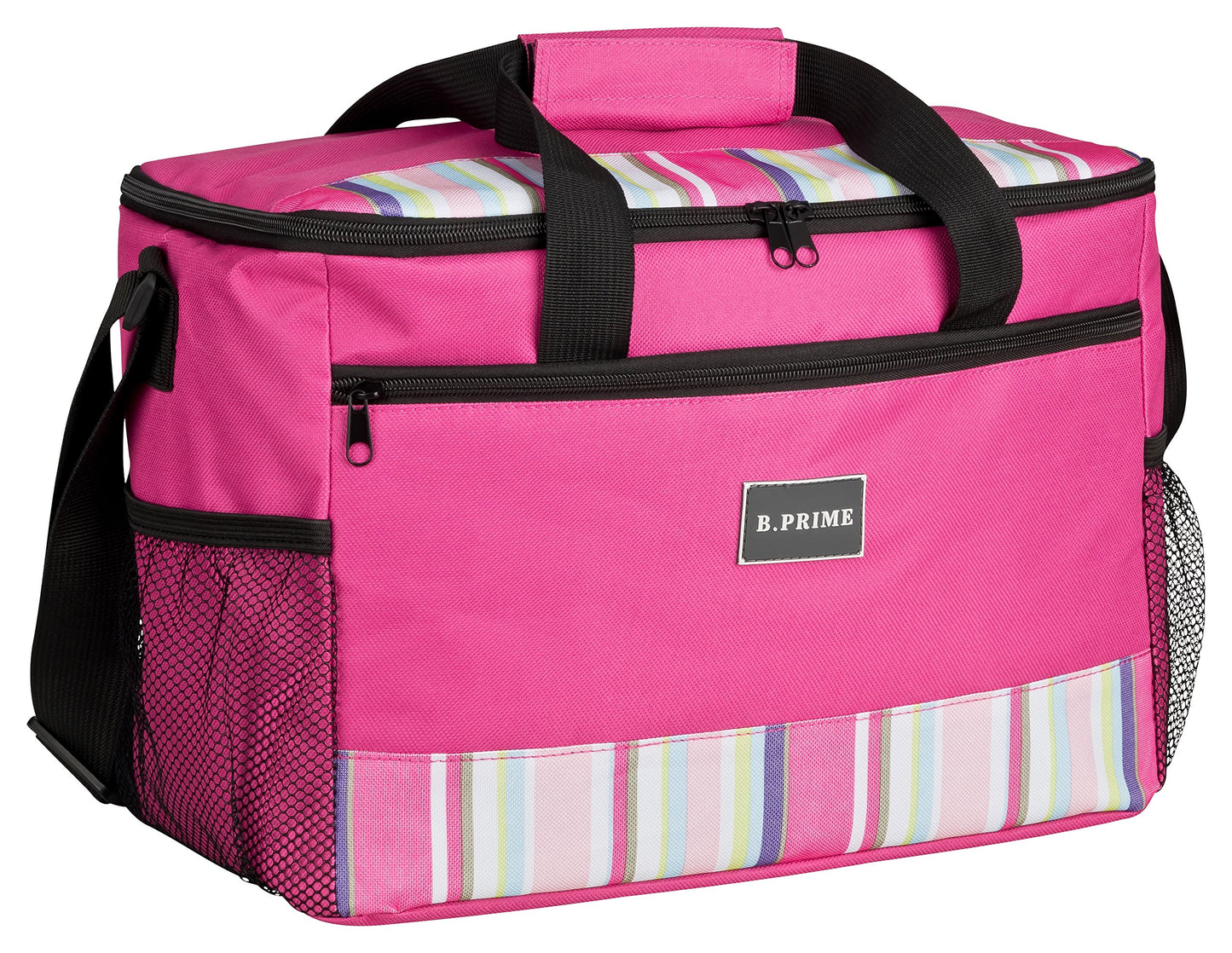 B.PRIME 20L Cooler Bag Classic PINK I 36x26x22cm I Insulated Bag I Lunch Bag I Cooler Box I Picnic Bag I Ice Bag I Camping Bag I Picnic I Outdoor I Travel I Shopping I Car