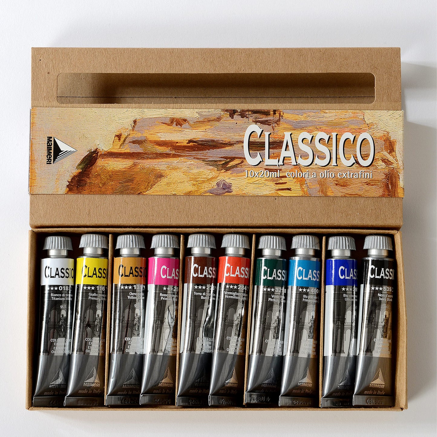 MAIMERI Classico, artist oil paint, cardboard box, set, assorted colors, 10pcs - M0398100