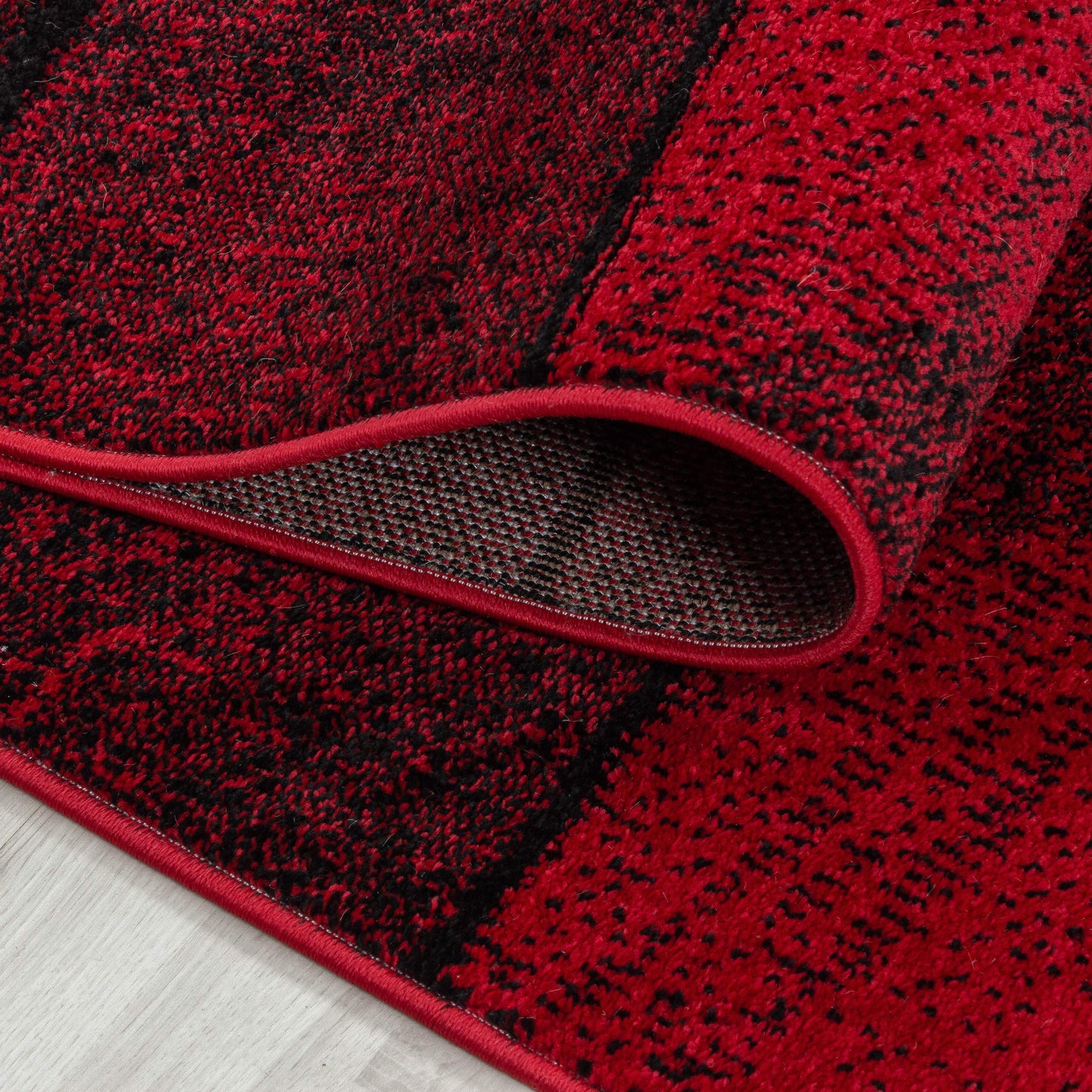 HomebyHome carpet living room 200x290 cm red wall design - bedroom carpet short pile extra soft easy-care rugs for kitchen dining room kids room - carpet living room