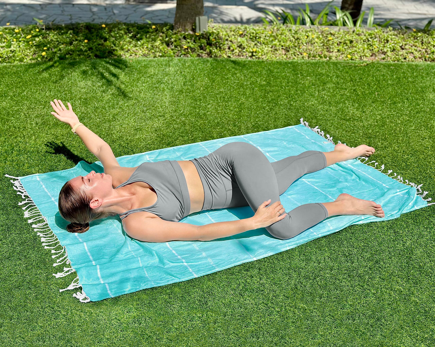 Utopia Towels 2-Pack Turkish Beach Towel Large 100x180 cm Sauna Towel made of 100% cotton absorbent and lightweight perfect for the beach and pool (Teal)