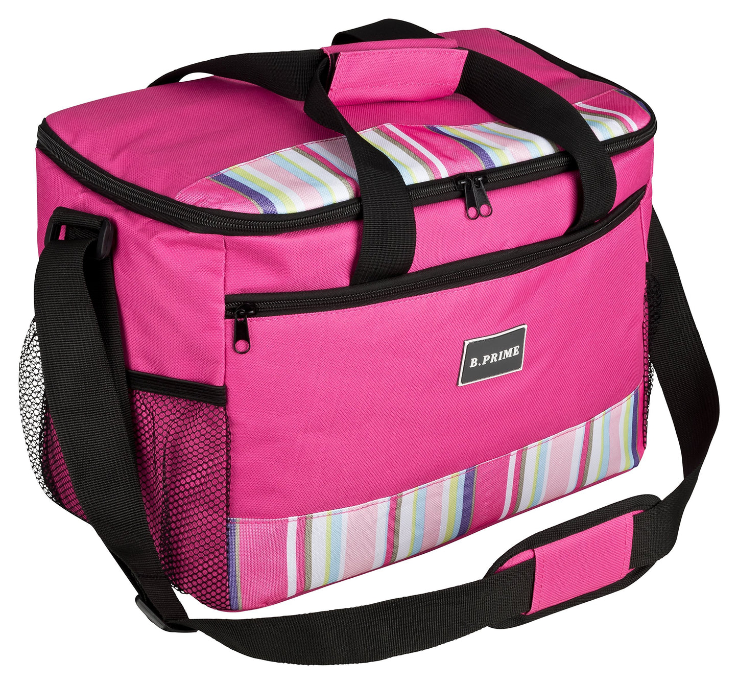 B.PRIME 20L Cooler Bag Classic PINK I 36x26x22cm I Insulated Bag I Lunch Bag I Cooler Box I Picnic Bag I Ice Bag I Camping Bag I Picnic I Outdoor I Travel I Shopping I Car