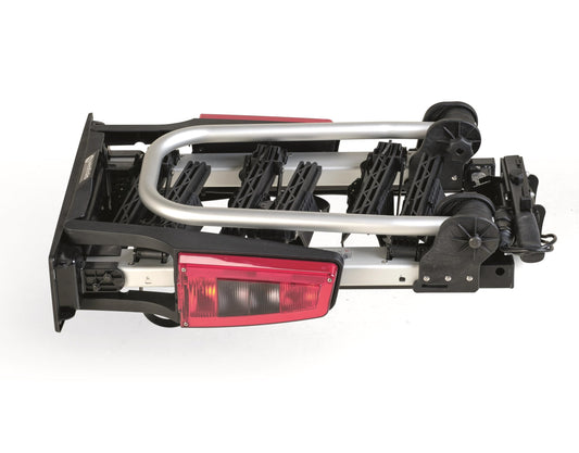 Westfalia 3-bike bikelander bike carrier for the tow bar | Hitch carrier for 3 bikes | E-bike compatible | foldable | LED hybrid lights