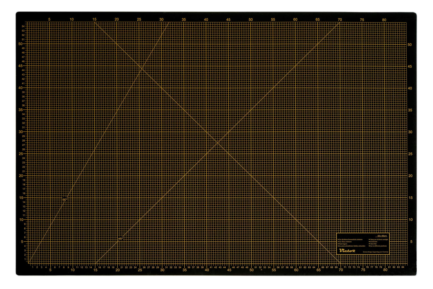 Victor cutting mat green black 90x120cm 3-layer cutting mat A0 self-healing - crafting mat - cutting mat - cutting mat - desk mat - desk mat sewing