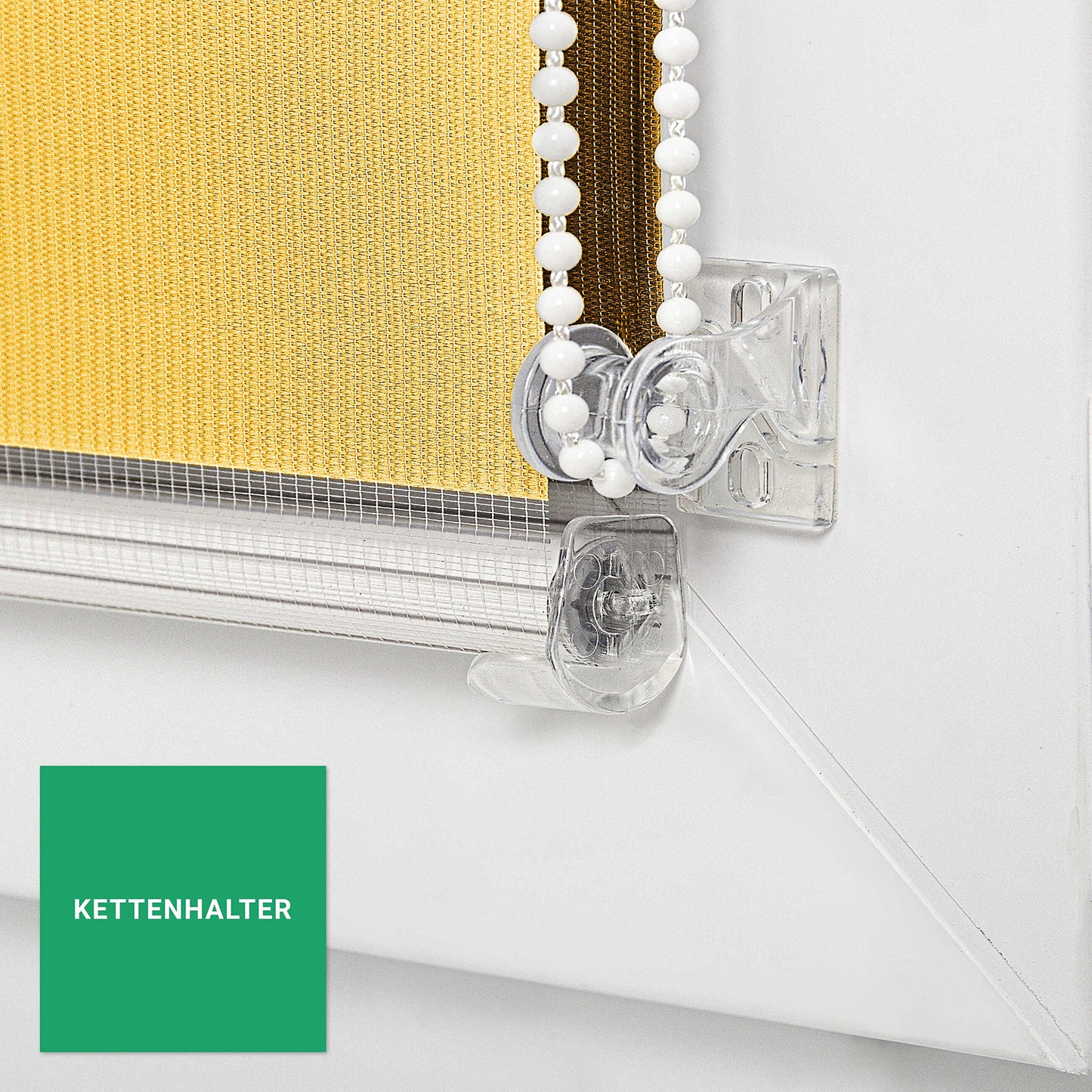 Estika Double Roller Blind Clamp Fix without drilling - 105 cm x 220 cm - Sunny - 27 fabric colors, day and night duo roller blind, blinds for windows without drilling, window privacy (105 cm fabric width)