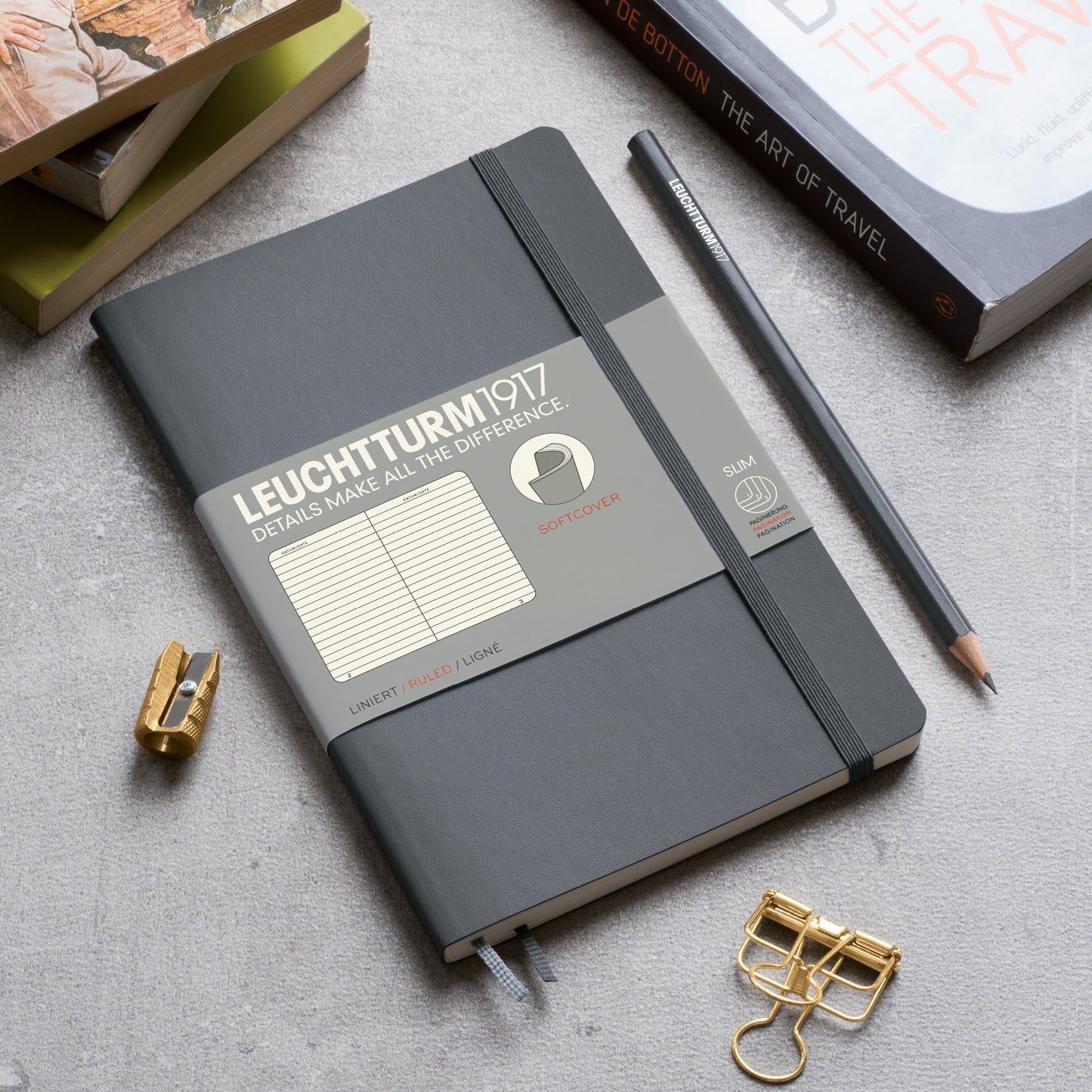 Lighthouse1917 358323 Notebook Softcover Paperback (B6+), lined, Sand