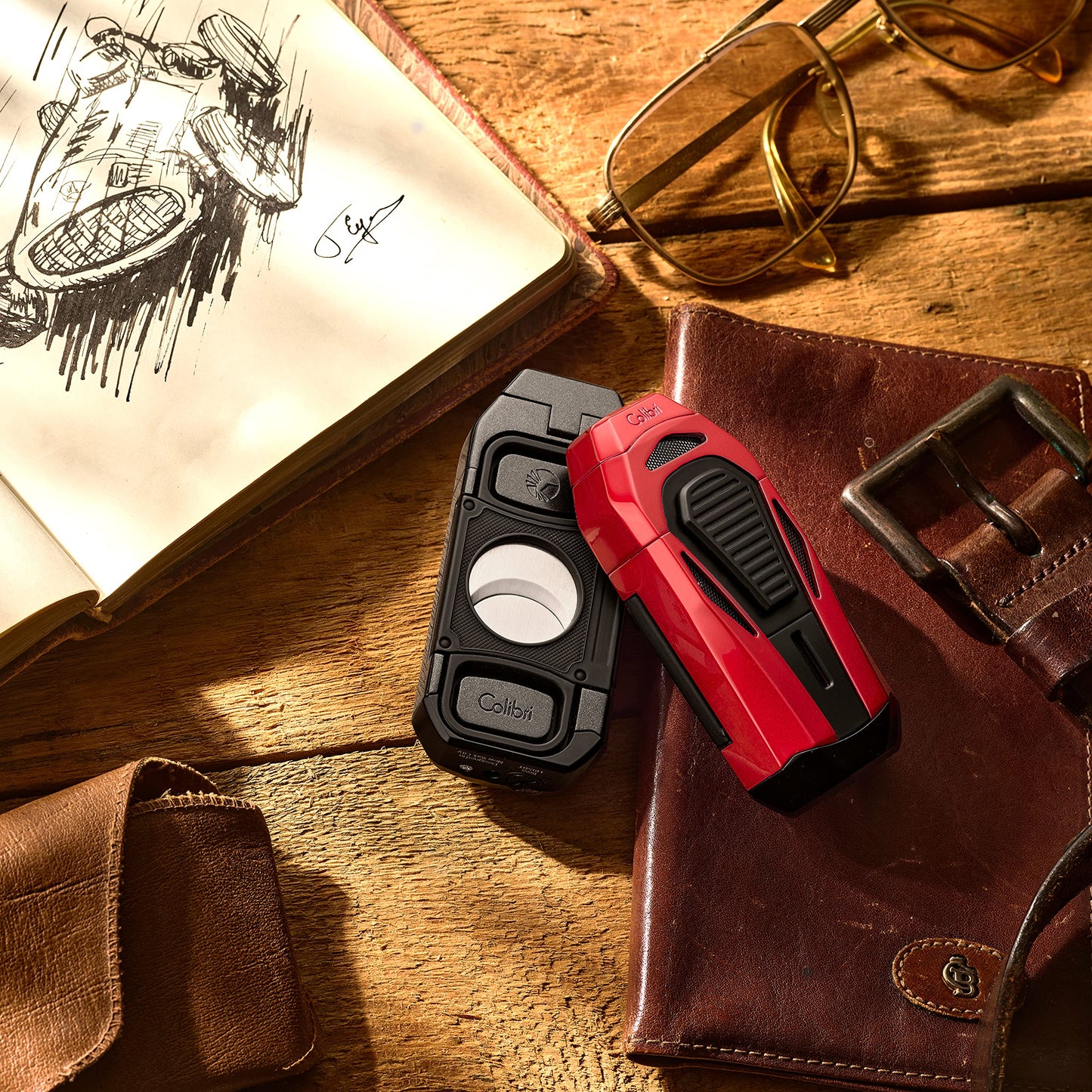 Colibri Boss Triple Jet Flame Lighter | Integrated Cigar Cutter | Lighter for Cigars | Elegant Gift Box | Two-Year Warranty | Butane Not Included