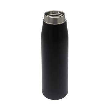 Nutrality UV-filtered 500ml water bottle - Stainless steel self-cleaning water purifier with LED temperature display lid & drink reminder function - Camping, hiking, traveling, sports (black)