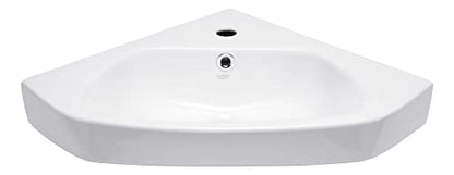 aquaSu® Corner hand washbasin Utha 46 cm | Corner washbasin with overflow and tap hole | Wall-hung corner washbasin | 46 x 47 cm | White ceramic | 56217 1