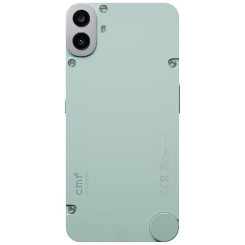 CMF Phone 1 8+128GB - contract-free phone with 50 MP Sony camera on the back with Ultra XDR, 6.67-inch Super AMOLED display, and Nothing OS 2.6 - Light Green.