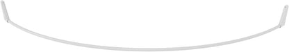Erica corner shower curtain rod, 140x140 cm, angled shower rod, wall-mount for tubs, supports without ceiling attachment, steel with white plastic coating, 100% rustproof