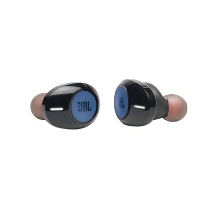 JBL Tune 125 TWS In-Ear Bluetooth headphones in Blue - Wireless earbuds with built-in microphone - Music streaming for up to 8 hours on a single charge - Includes charging case.