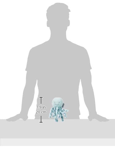 Nattou Octopus Plush Toy, For Newborns and Premature Babies, 23 cm, Mint Green