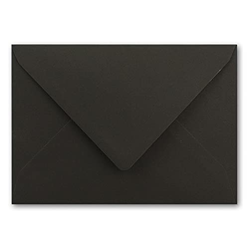 50 metallic silver lined envelopes, size C5 (157 x 225 mm), black color - wet adhesive with pointed flap - ColorsFroh by GUSTAV NEUSER.