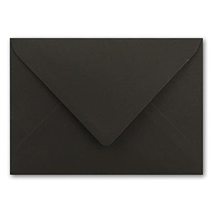 50 metallic silver lined envelopes, size C5 (157 x 225 mm), black color - wet adhesive with pointed flap - ColorsFroh by GUSTAV NEUSER.