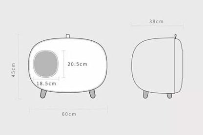 MakeSure cat litter box with drawer - Green - 60 x 38 x 45 cm - Design