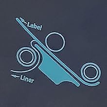 Label dispenser | Manual dispenser for adhesive dots & labels | Selectable usable width | With suction cups | Made of sturdy metal | Tabletop device / 75 mm usable width, without roll separator