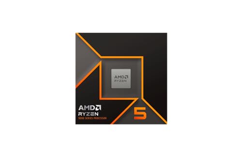 AMD Ryzen 5 9600X Processor (Radeon Graphics Included, 6 Cores/12 Threads, 65W TDP, AM5 Socket, 38MB Cache, Up to 5.4 GHz max Boost Frequency, No Cooler)